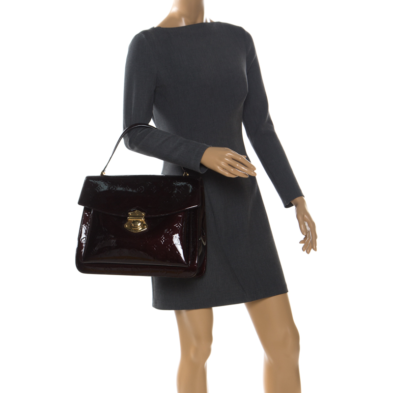 

Louis Vuitton Amarante Monogram Vernis Romaine Bag, Burgundy