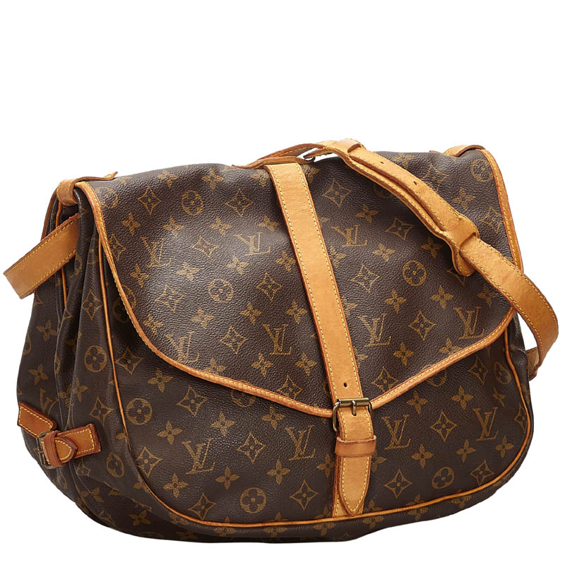 

Louis Vuitton Monogram Canvas Saumur 35 Messenger Bag, Brown