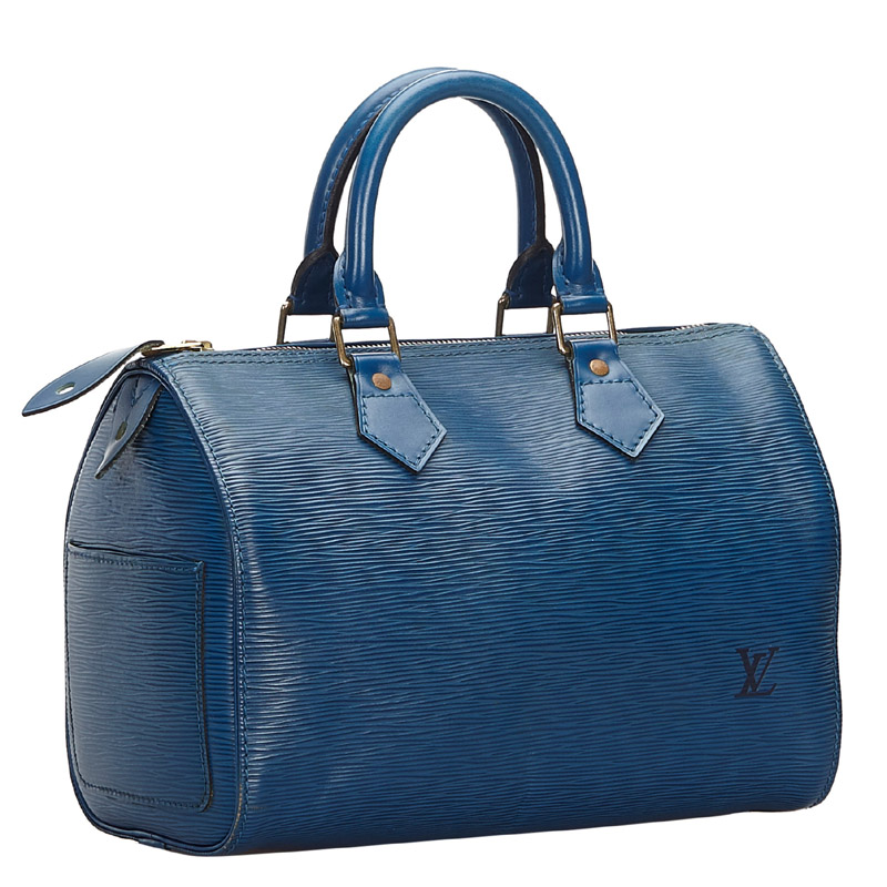 

Louis Vuitton Blue Epi Leather Speedy 25 Bag