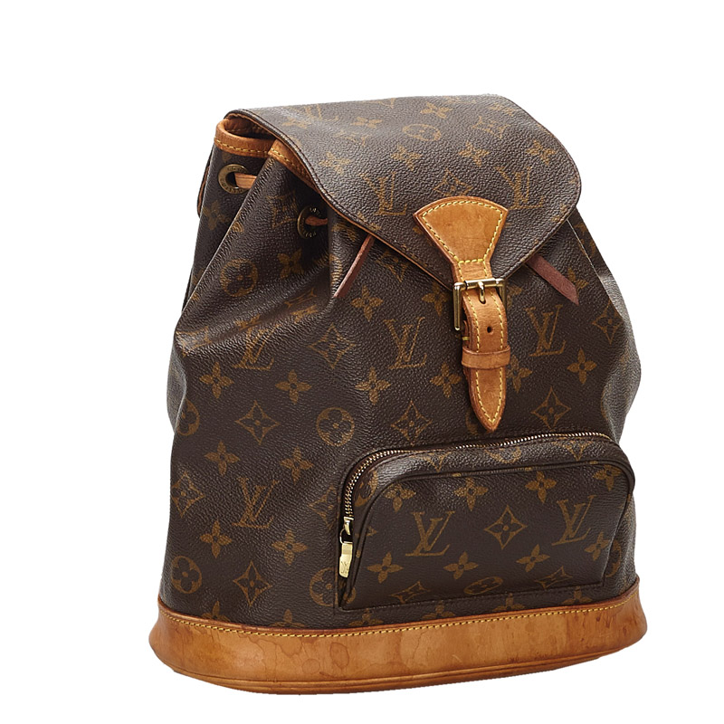 

Louis Vuitton Monogram Canvas and Leather Montsouris MM Backpack, Brown