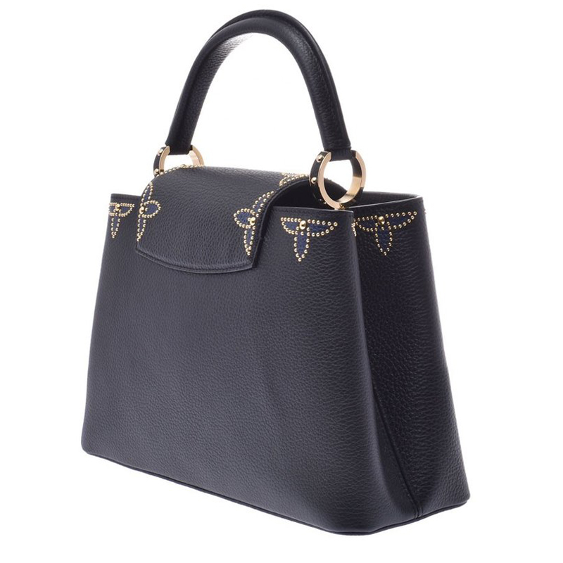 

Louis Vuitton Black Leather Capucines PM Bag