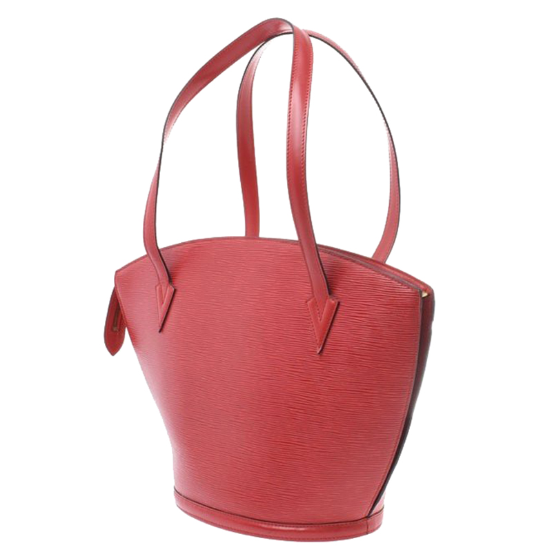 

Louis Vuitton Red Epi Leather Saint Jacques Bag