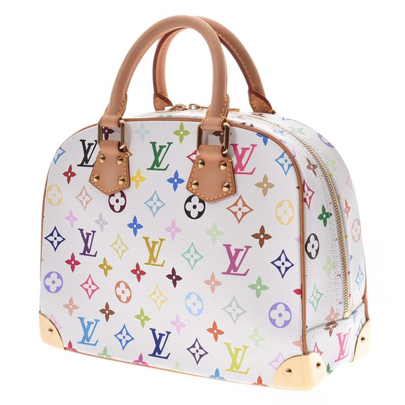 

Louis Vuitton White Monogram Multicolore Trouville Bag