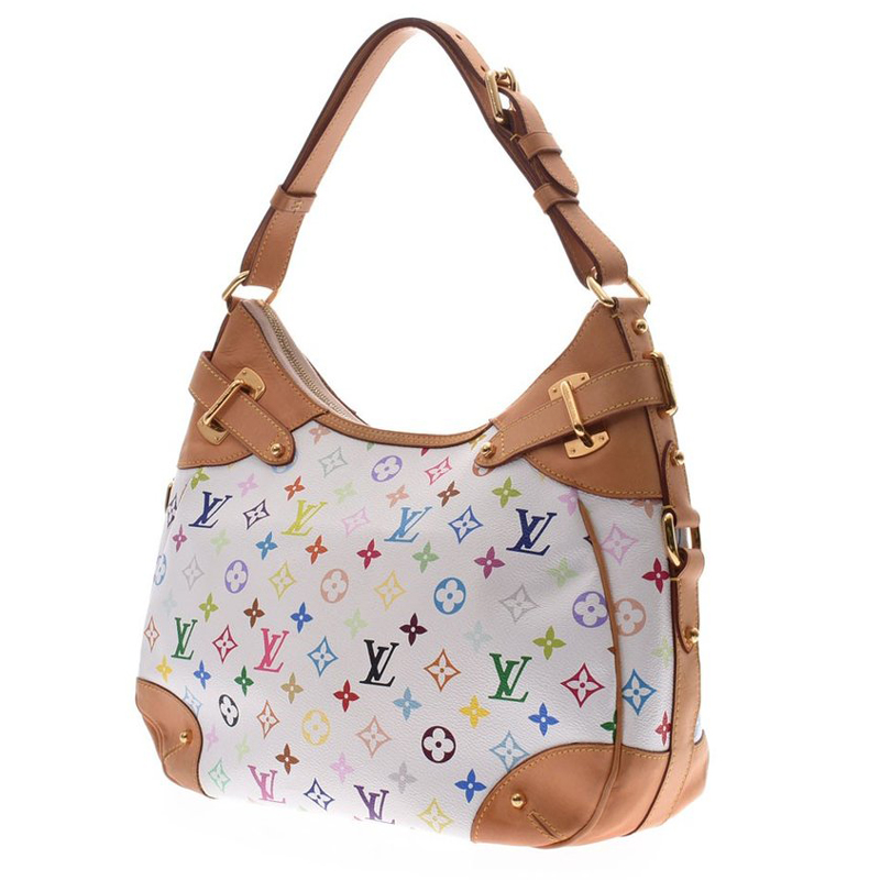 

Louis Vuitton White Multicolor Monogram Canvas Greta Bag