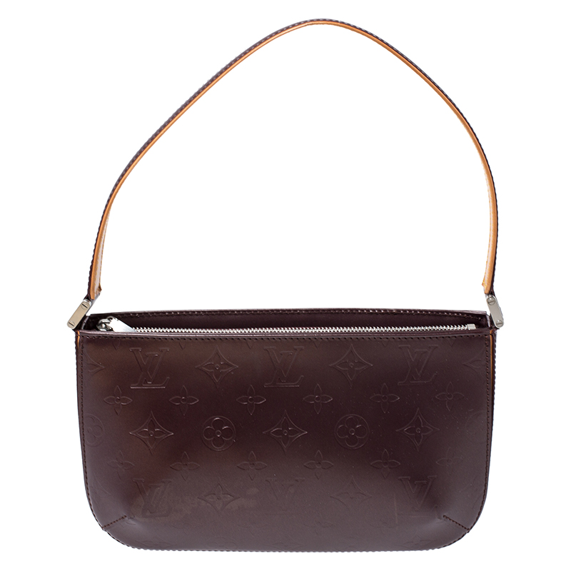 Pre Owned Louis Vuitton Burgundy Monogram Mat Fowler Bag