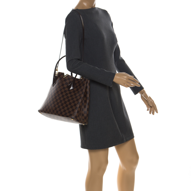 

Louis Vuitton Damier Ebene Canvas Kensington V Bag, Brown