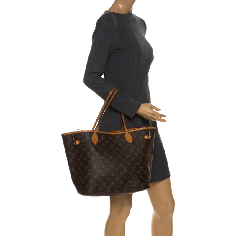 

Louis Vuitton Monogram Canvas Neverfull MM Bag, Brown