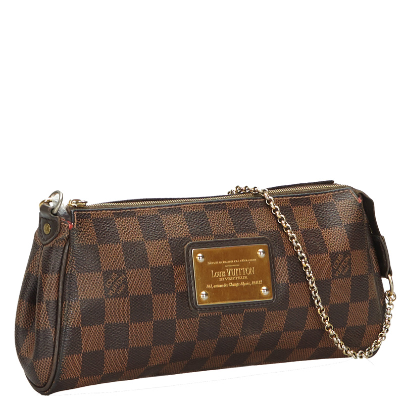 

Louis Vuitton Damier Ebene Canvas Eva Pochette, Brown