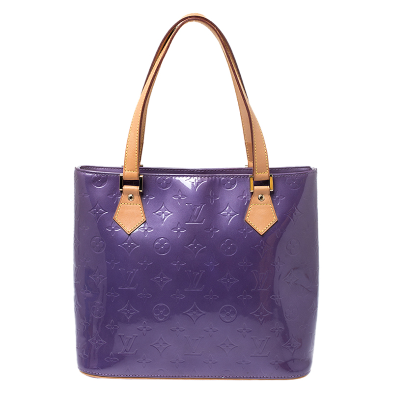 Louis Vuitton Beige Monogram Vernis Houston Bag - Yoogi's Closet