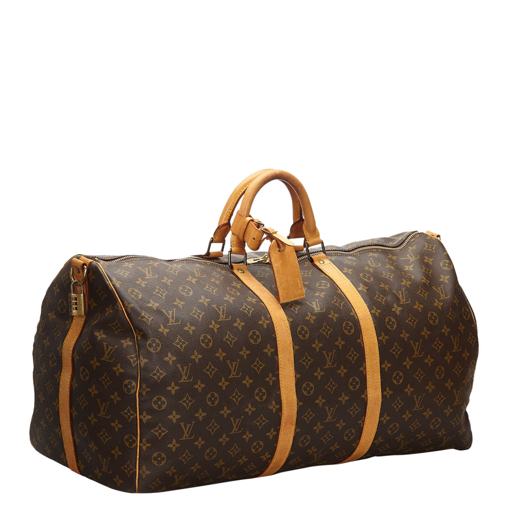 

Louis Vuitton Monogram Canvas Keepall Bandouliere 60 Bag, Brown