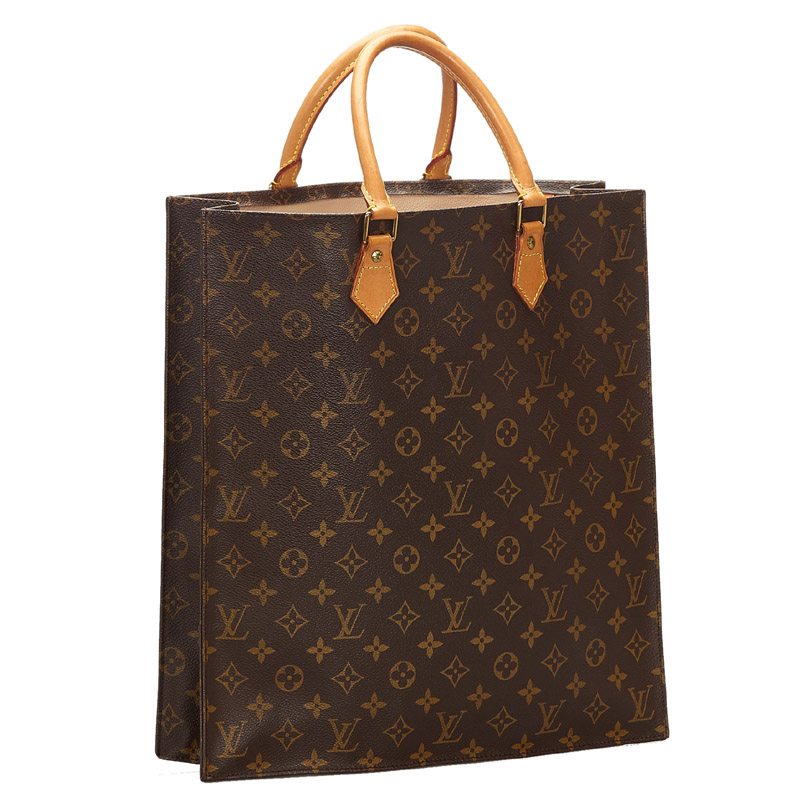 

Louis Vuitton Monogram Canvas Sac Plat PM Bag, Brown