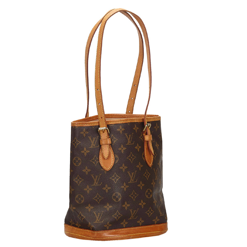 

Louis Vuitton Monogram Canvas Petit Bucket Bag, Brown