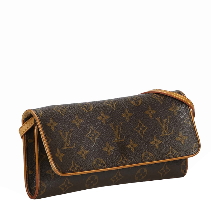 

LouIS Vuitton Monogram Canvas Twin GM Pochette, Brown