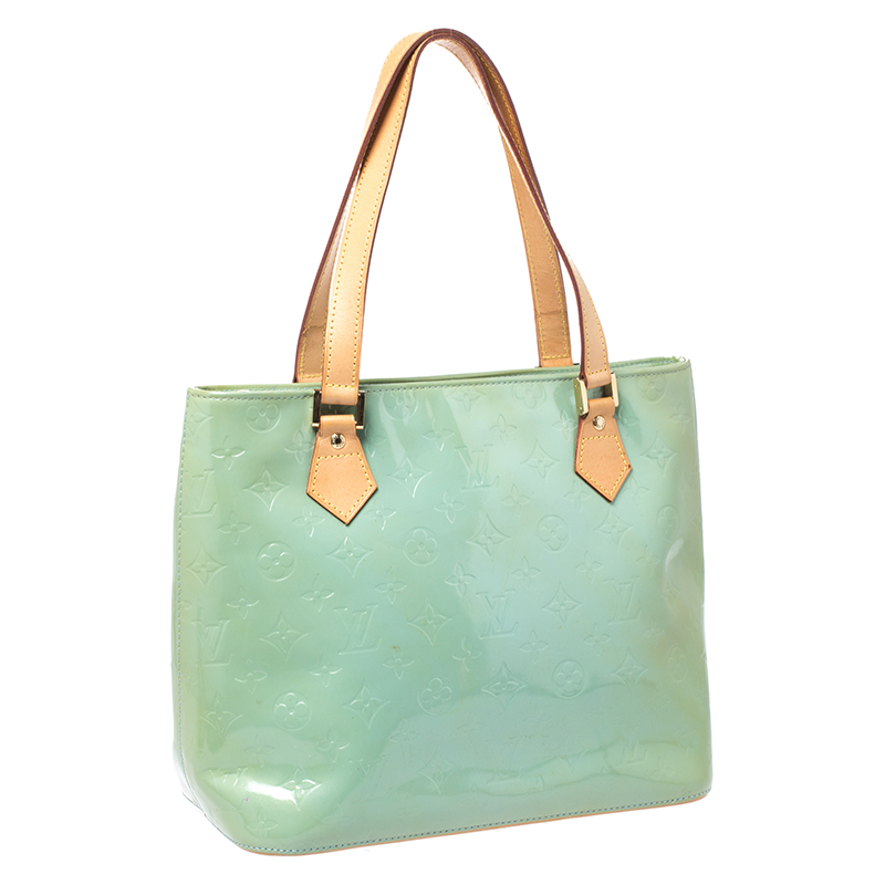 Louis Vuitton MInt Green Monogram Vernis Houston Bag Louis Vuitton