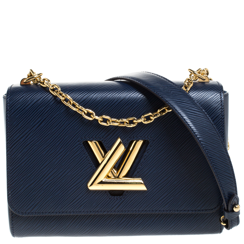 Louis Vuitton Epi Twist Shoulder Bag Mm Indigo 440542