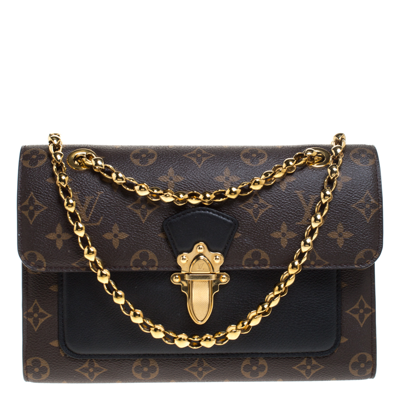 Louis Vuitton Victoire Monogram Black in Coated Canvas/Cowhide Leather with  Gold-tone - GB