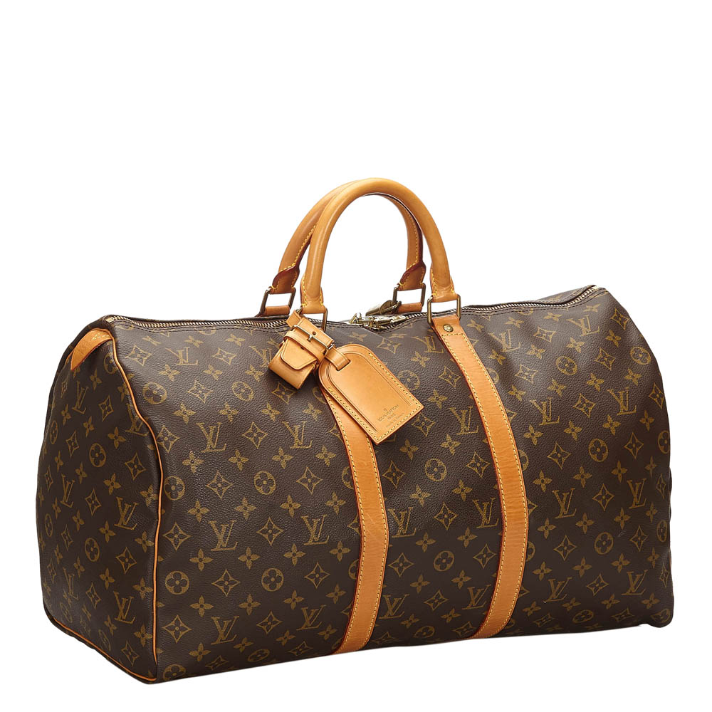 

Louis Vuitton Monogram Canvas Keepall 50 Bag, Brown