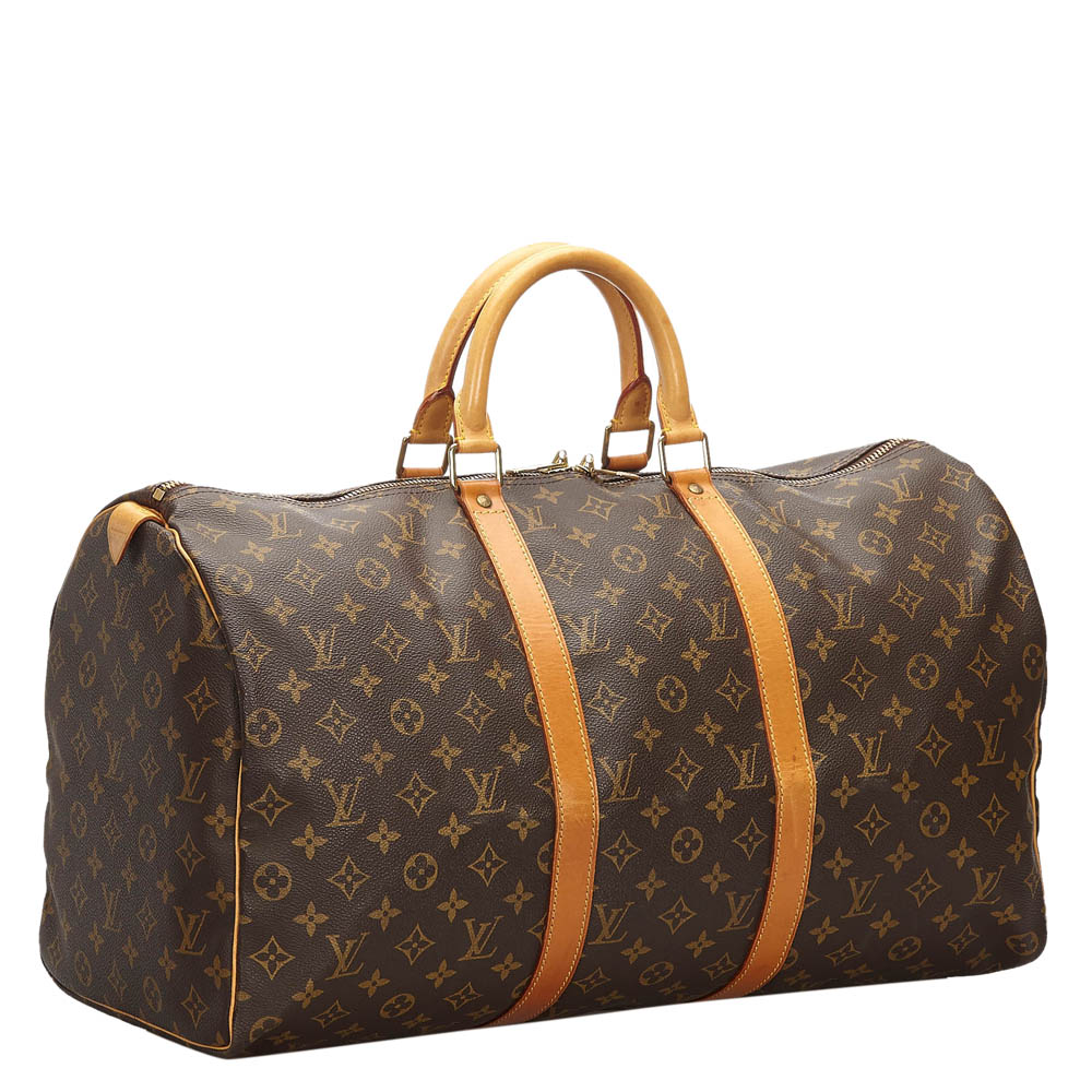 

Louis Vuitton Monogram Canvas Keepall 50 Bag, Brown