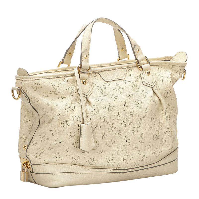 

Louis Vuitton White Leather Mahina Stellar PM Bag