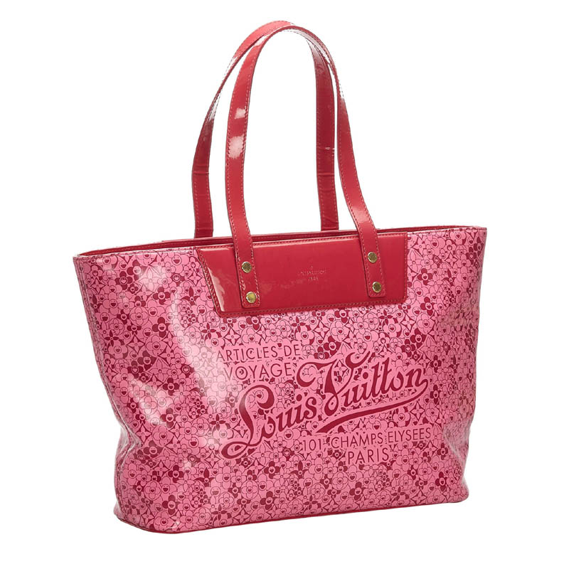 Louis Vuitton Pink Pvc Limited Edition Cosmic Blossom Tote Pm Bag