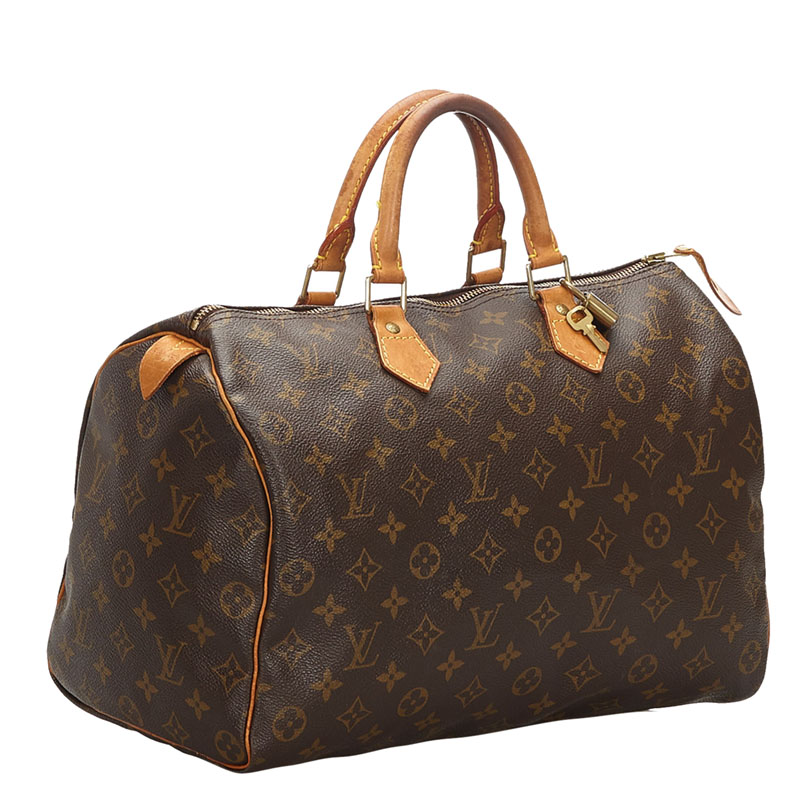 

Louis Vuitton Monogram Canvas Speedy 35 Bag, Brown