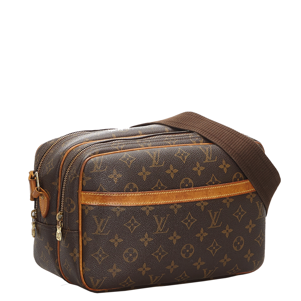 

Louis Vuitton Monogram Canvas Reporter PM Bag, Brown