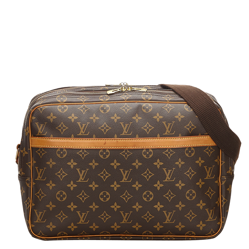 Pre-Owned Louis Vuitton Monogram Canvas Reporter Gm Bag In Brown | ModeSens
