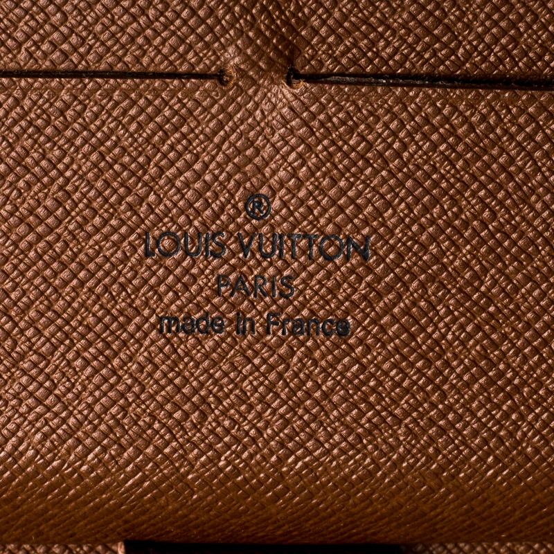 Louis Vuitton Monogram Anplant Zippy Wallet Stitch Black Round Long M64805