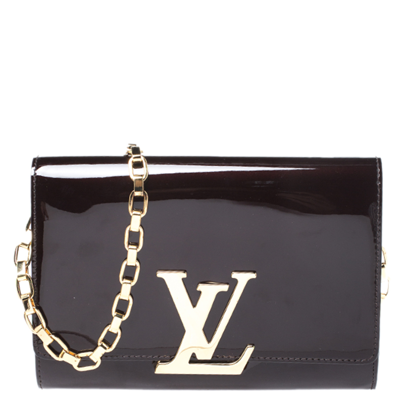 Louis Vuitton Amarante Vernis Leather Chain Louise GM Bag Louis Vuitton |  The Luxury Closet