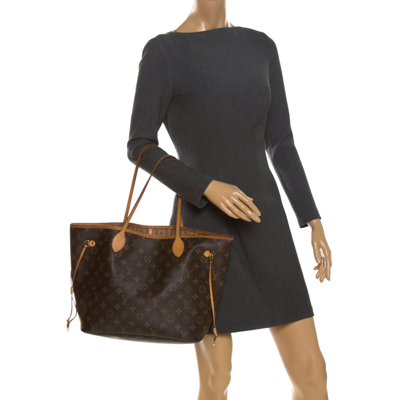 

Louis Vuitton Monogram Canvas Neverfull MM Bag, Brown