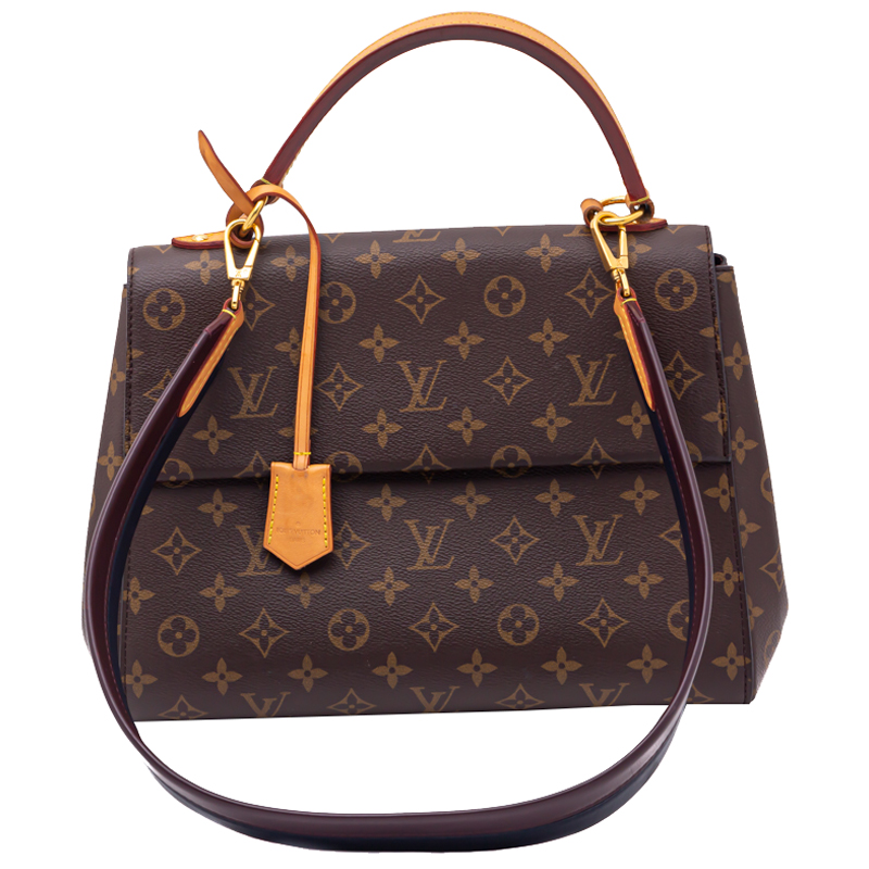 Pre-Owned Louis Vuitton Brown Monogram Leather Cluny Mm Bag | ModeSens