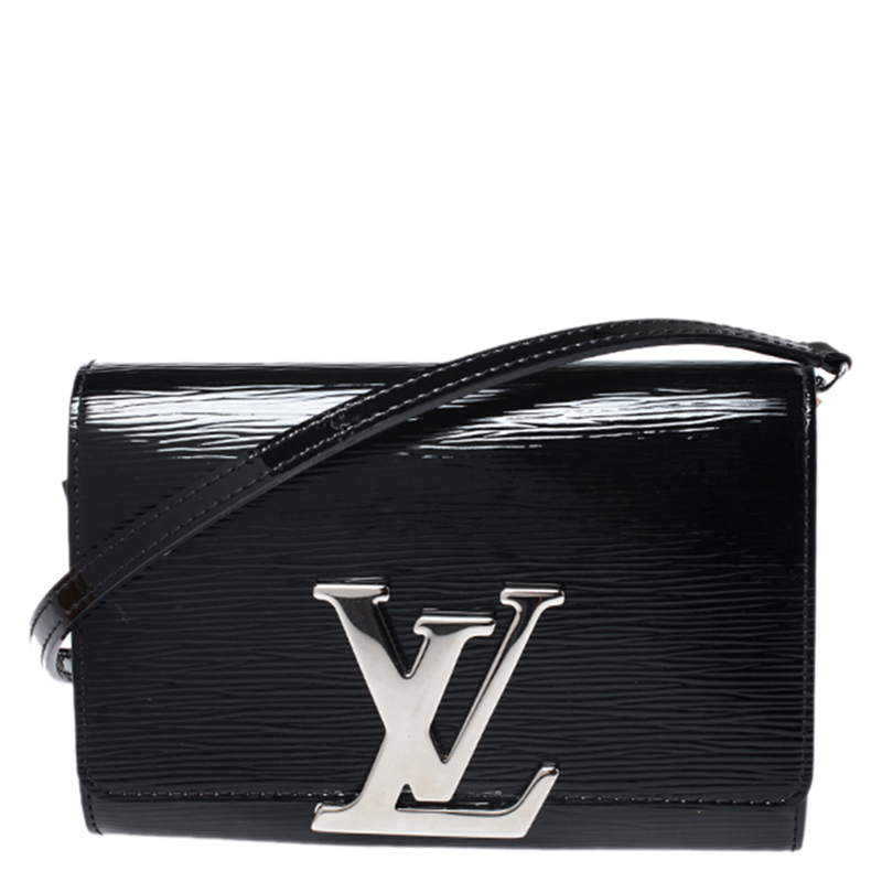 LOUIS VUITTON Black Epi Leather Croisette PM Tote Shoulder Bag  eBay