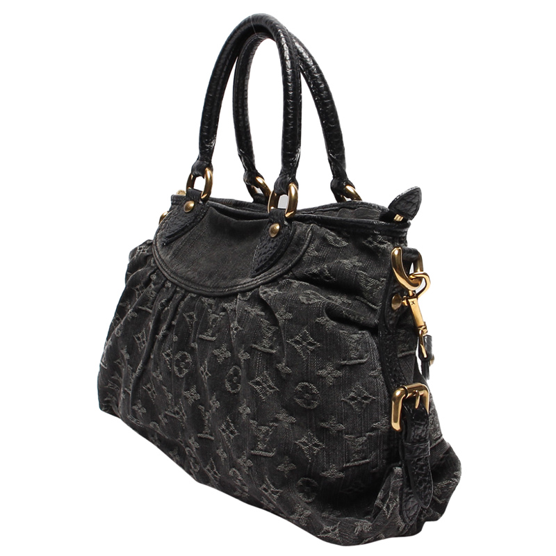 

Louis Vuitton Black Denim Monogram Neo Cabby MM Bag