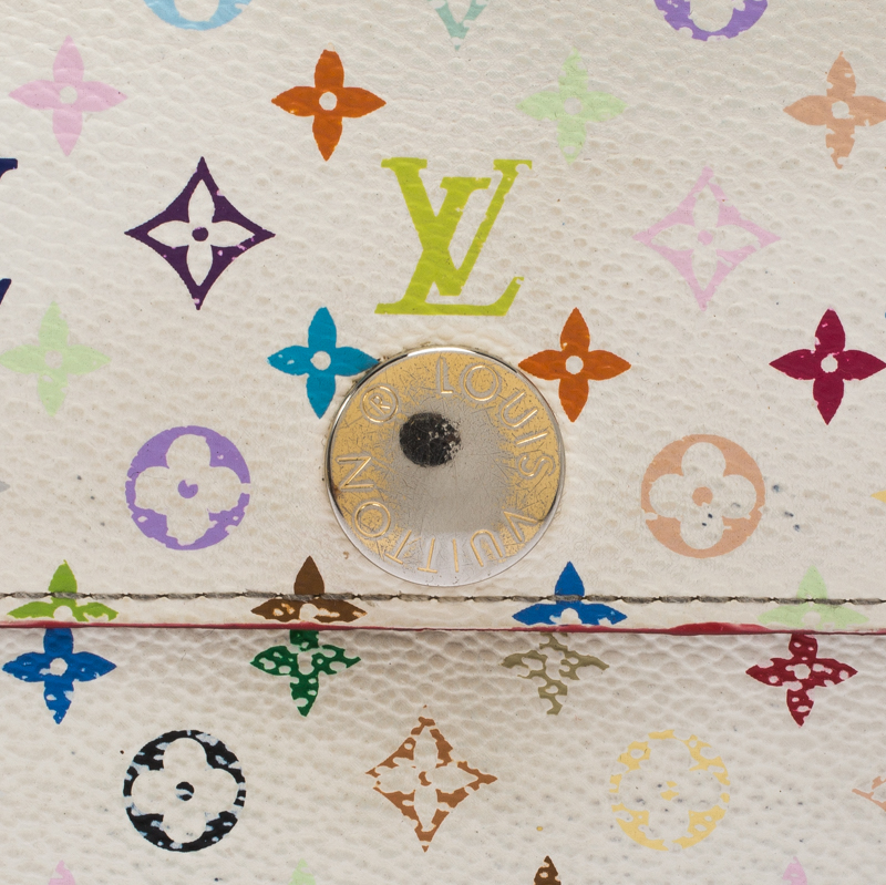 Louis Vuitton White Multicolor Sarah Wallet with Pink Interior - A World Of  Goods For You, LLC