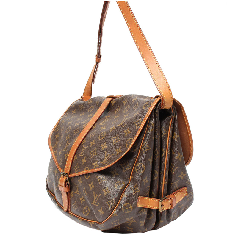 

Louis Vuitton Monogram Canvas Saumur 35 Messenger Bag, Beige