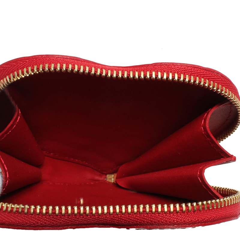 

Louis Vuitton Red Heart Monogram Vernis Leather Coin Case