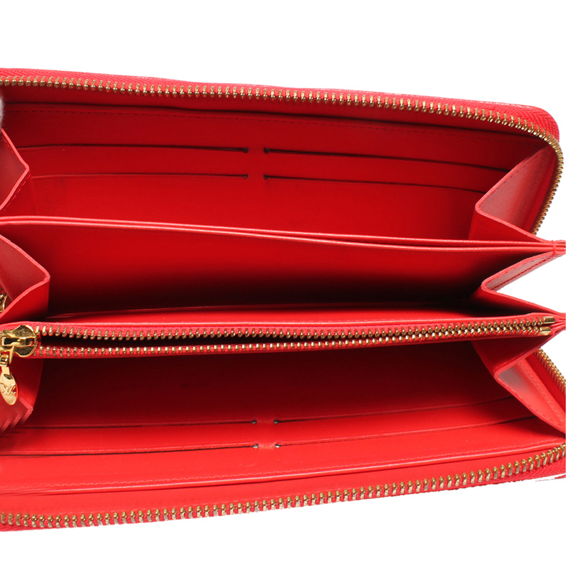 

Louis Vuitton Red Vernis Leather Zippy Long Wallet