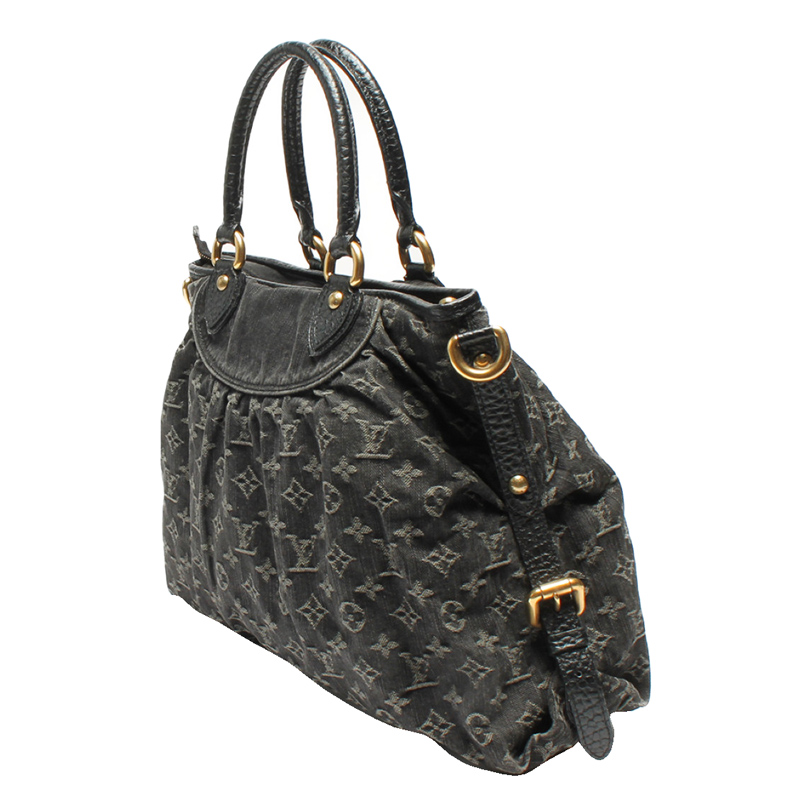 

Louis Vuitton Black Monogram Denim Neo MM Bag