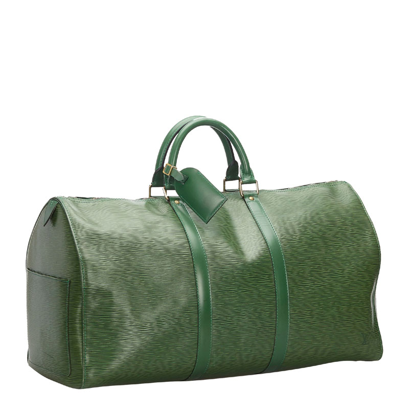 

Louis Vuitton Green Epi Leather Keepall 50 Bag
