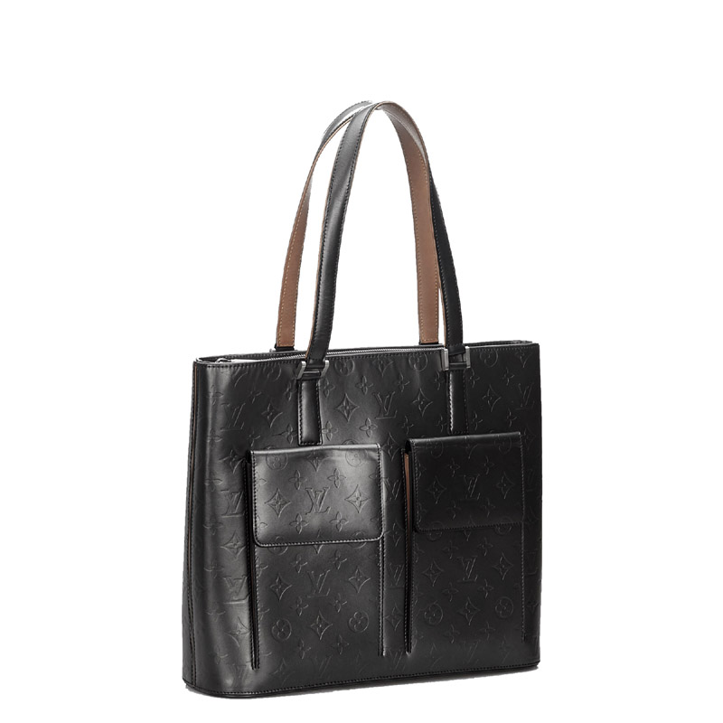 

Louis Vuitton Black Monogram Mat Wilwood Tote