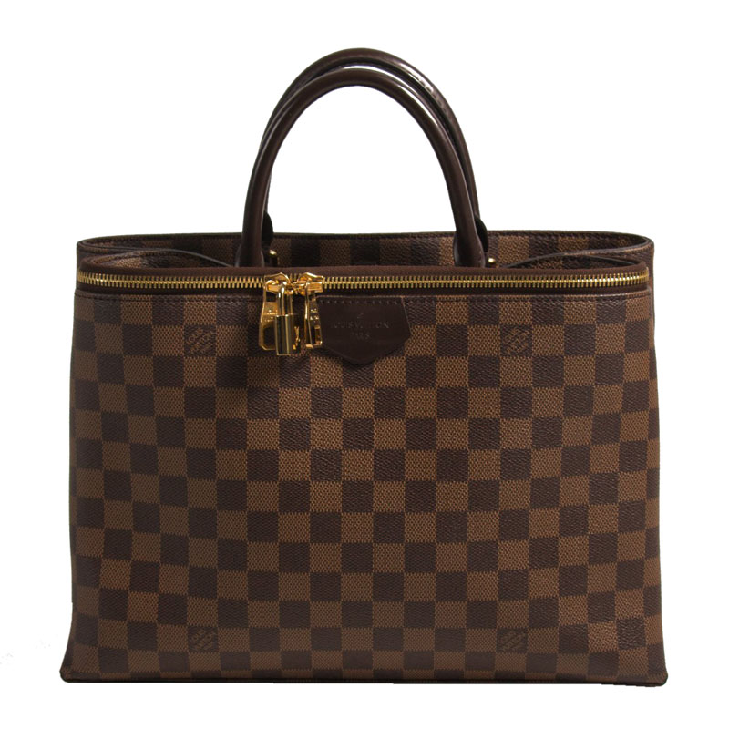 Pre-owned Louis Vuitton Damier Ebene Canvas Brompton Bag In Brown