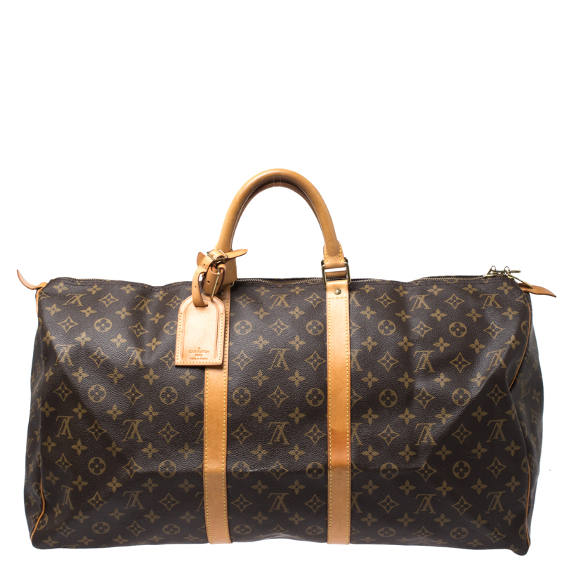 Pre Owned Louis Vuitton Monogram Canvas Keepall 55 Bag