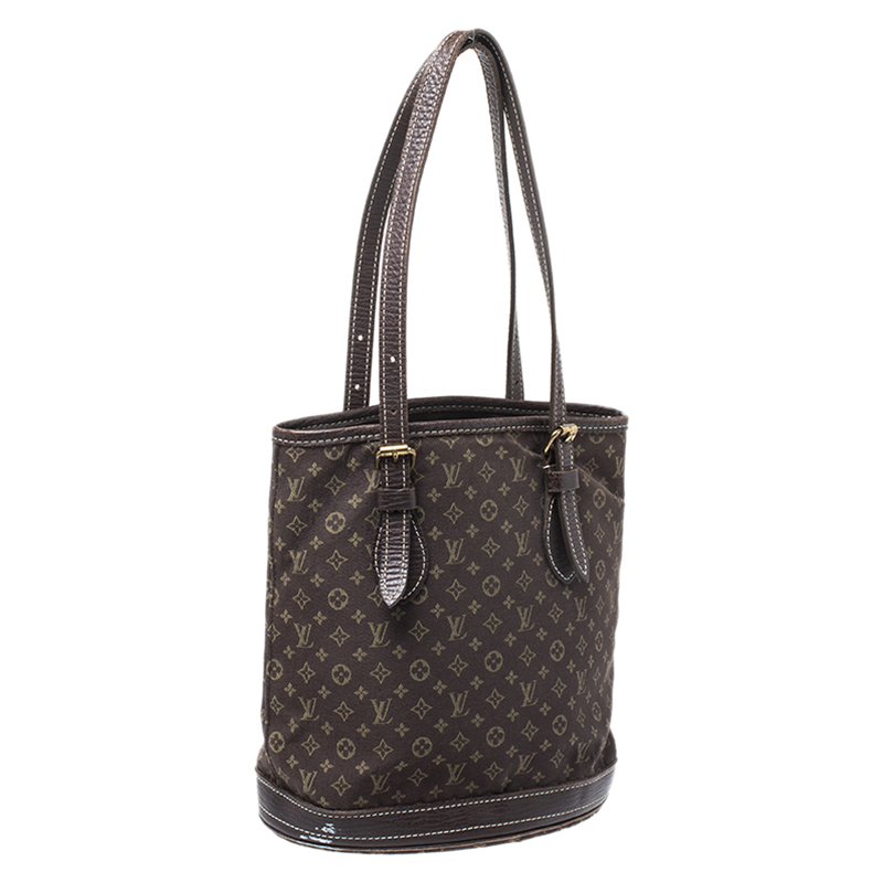 Louis Vuitton Ebene Monogram Mini Lin Bucket Bag