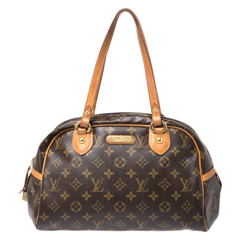 Pre Owned Louis Vuitton Monogram Canvas and Leather Montorgueil PM Bag