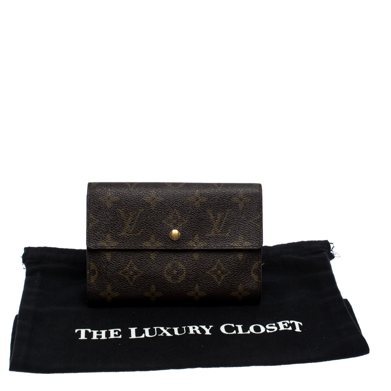 Louis Vuitton Cream Suhali Leather International Trifold Sarah Wallet M91839 4lvs113