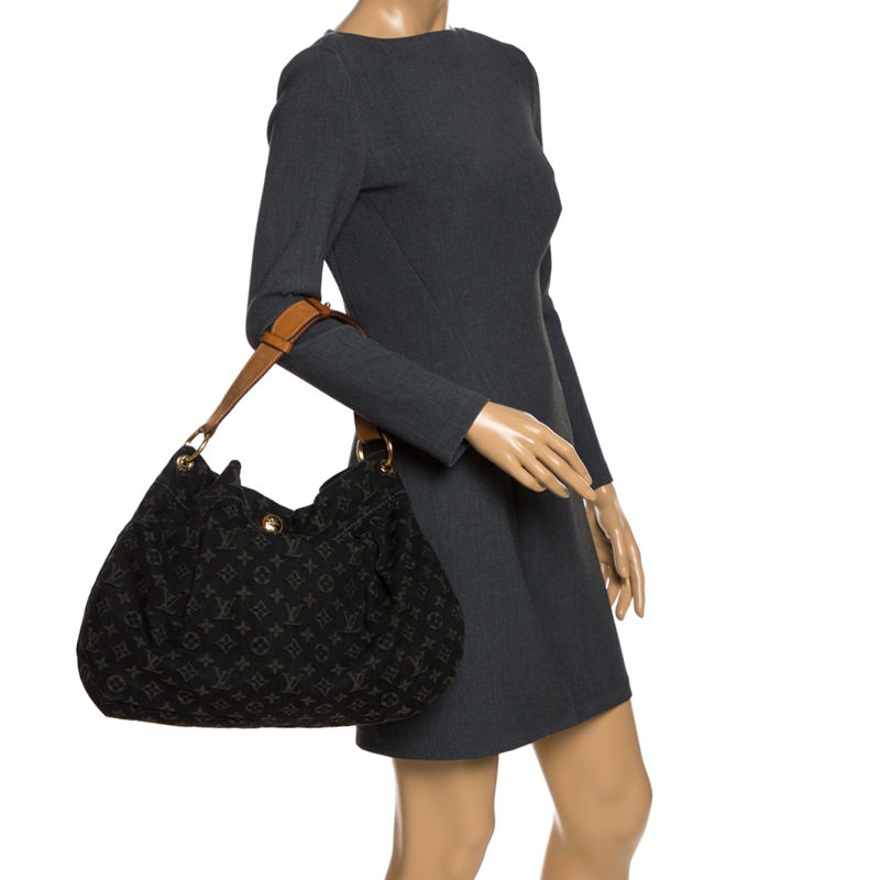 Handbag Louis Vuitton Black in Denim - Jeans - 32571873