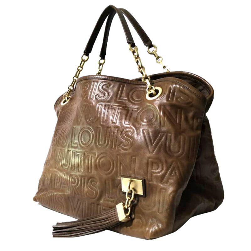 

Louis Vuitton Chocolate Leather Paris Souple Whisper PM Bag, Brown