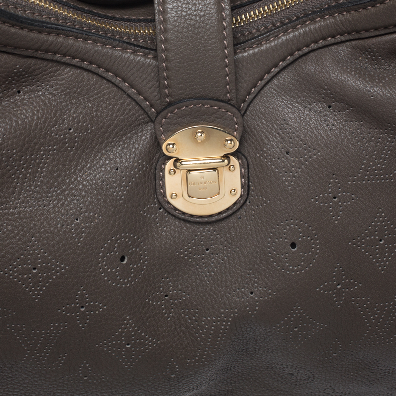 Louis Vuitton Gris Elephant Monogram Mahina Leather XS Bag