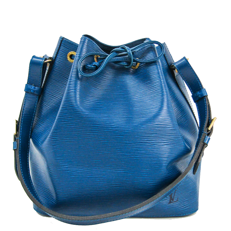 Pre-owned Louis Vuitton Toledo Blue Epi Leather Petit Noe Shoulder Bag