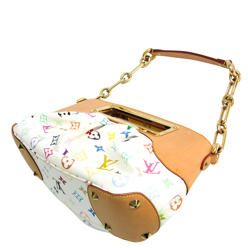 

Louis Vuitton White Multicolor Monogram Canvas Judy PM Bag